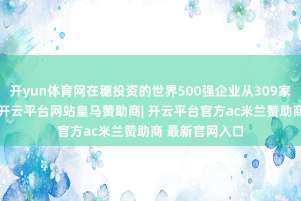 开yun体育网在穗投资的世界500强企业从309家增长至368家-开云平台网站皇马赞助商| 开云平台官方ac米兰赞助商 最新官网入口